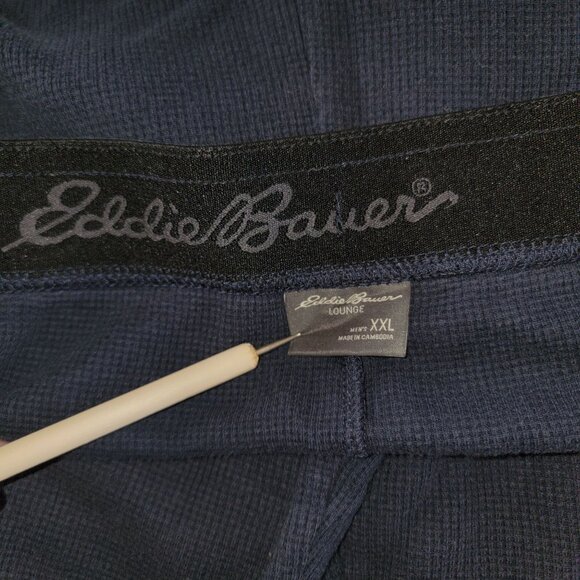 Eddie Bauer Mens Lounge Shorts XXL Navy Cotton & Polyester - Picture 3 of 6